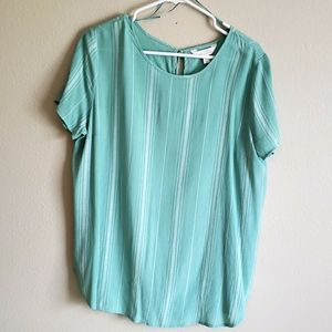 LC Conrad turquoise blouse, size L